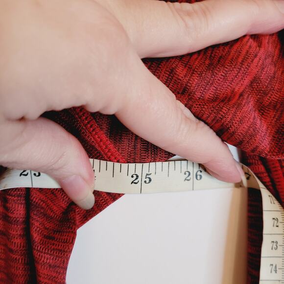 Zella mens red and black quarter zip long sleeved athletic pull over jacket - Picture 9 of 10